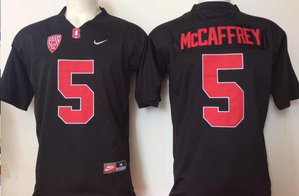 NCAA Men Stanford Cardinals Black 5 Mccaffrey